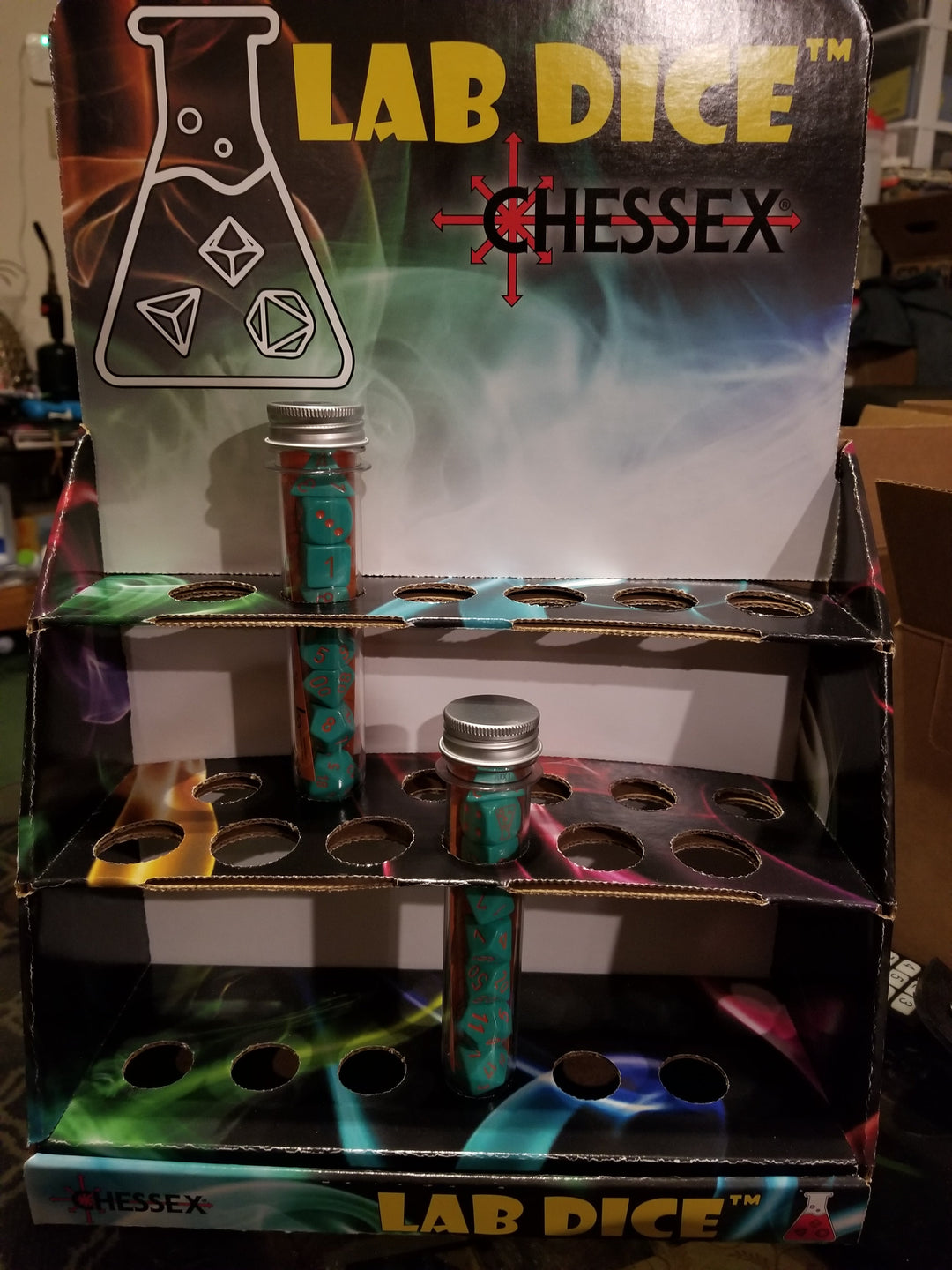 29977 Lab Dice Tube Display