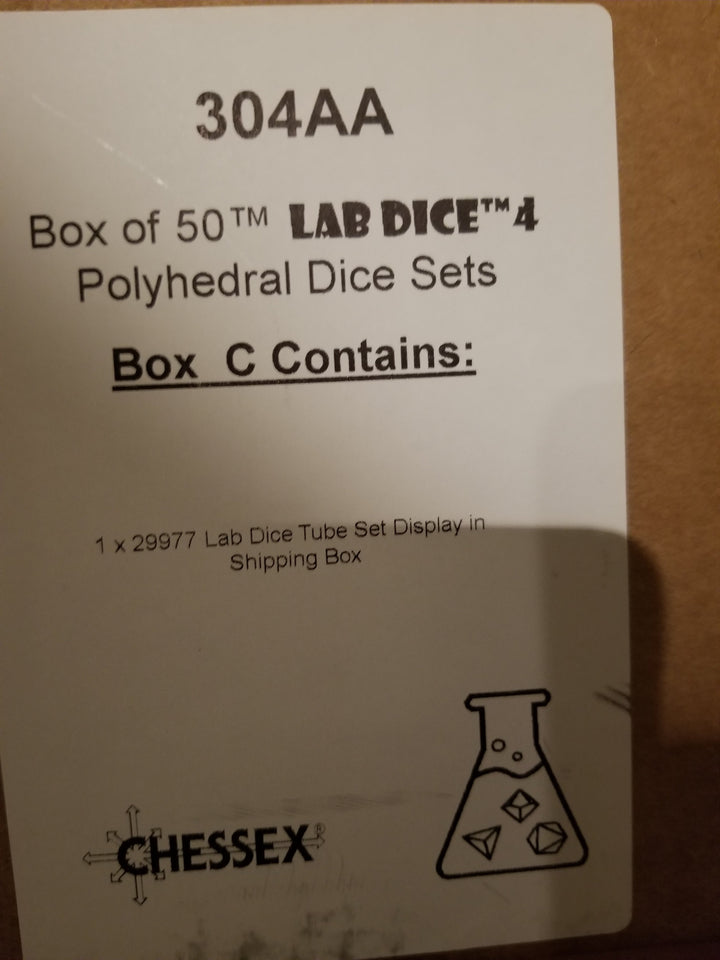 29977 Lab Dice Tube Display