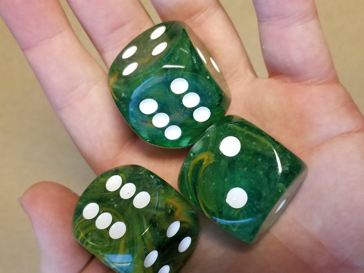 Nebula Spring/white Luminary 7-Dice/16mm/12mm/30mm/Ten10's