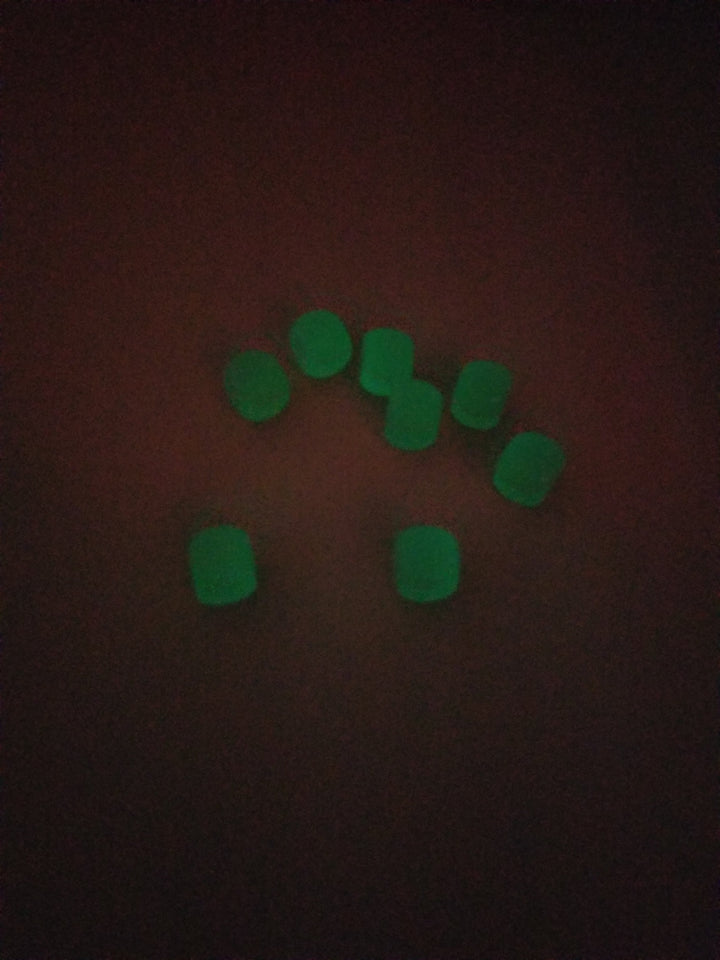 Green Glow in the Dark Blank d6 16mm Dice DIY (sold per die)