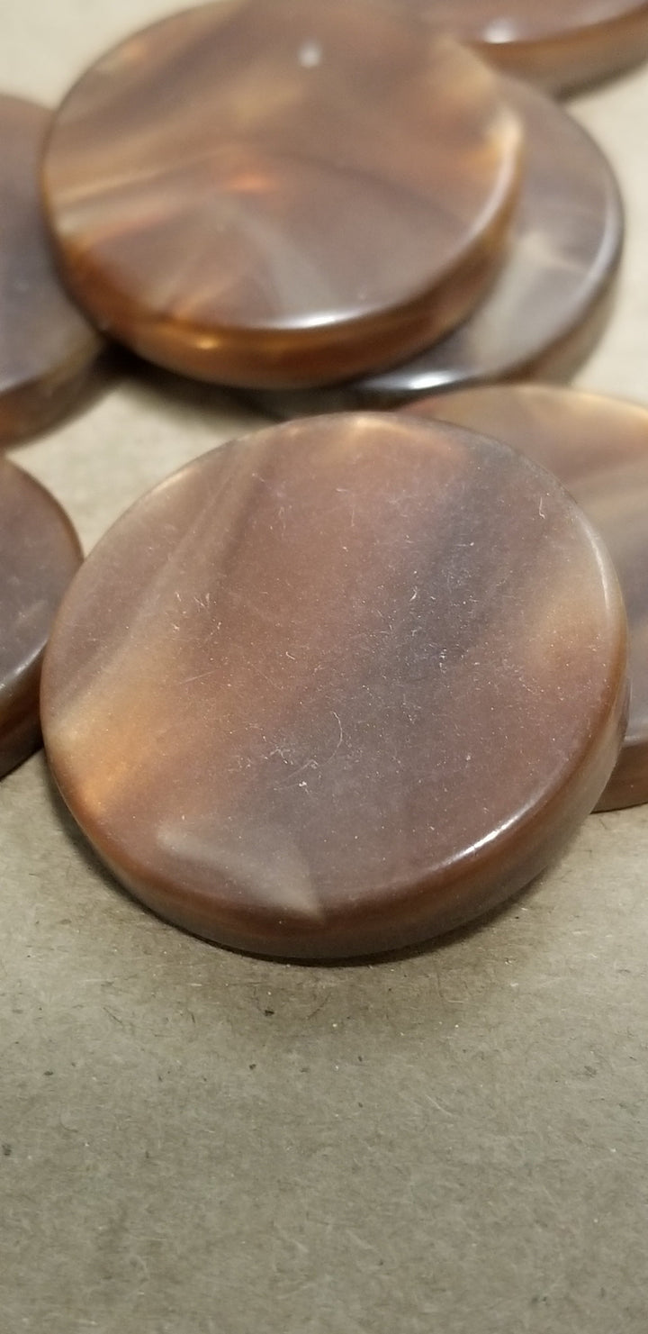 Brown Backgammon Checker Pearl Effect (28mm x 7mm) [sold per chip]