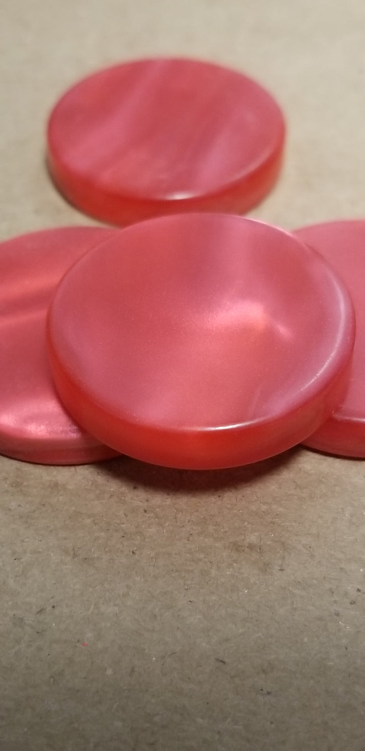Red Backgammon Checker Pearl Effect (28mm x 7mm) [sold per chip]