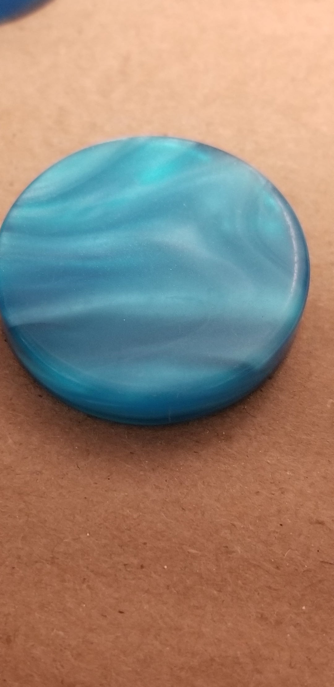 Blue Backgammon Checker Pearl Effect (28mm x 7mm) [sold per chip]