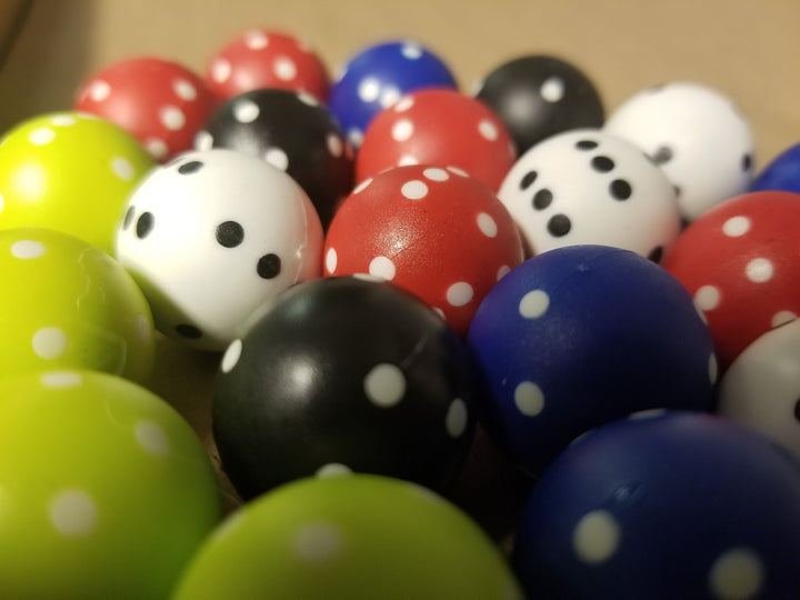 Round Opaque with White Pips D6 22mm (7/8in) 1 Single Die Koplow Games (random color)