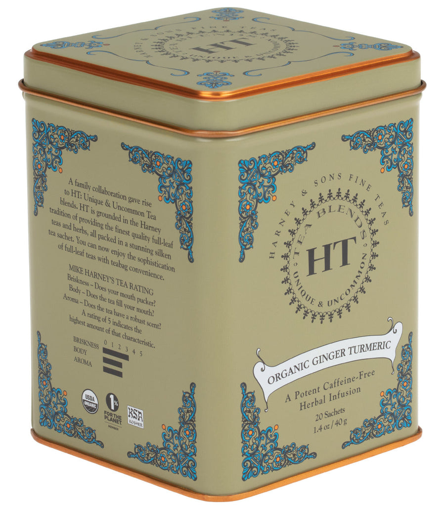 Organic Ginger Turmeric Tea HT Tin of 20 Sachets