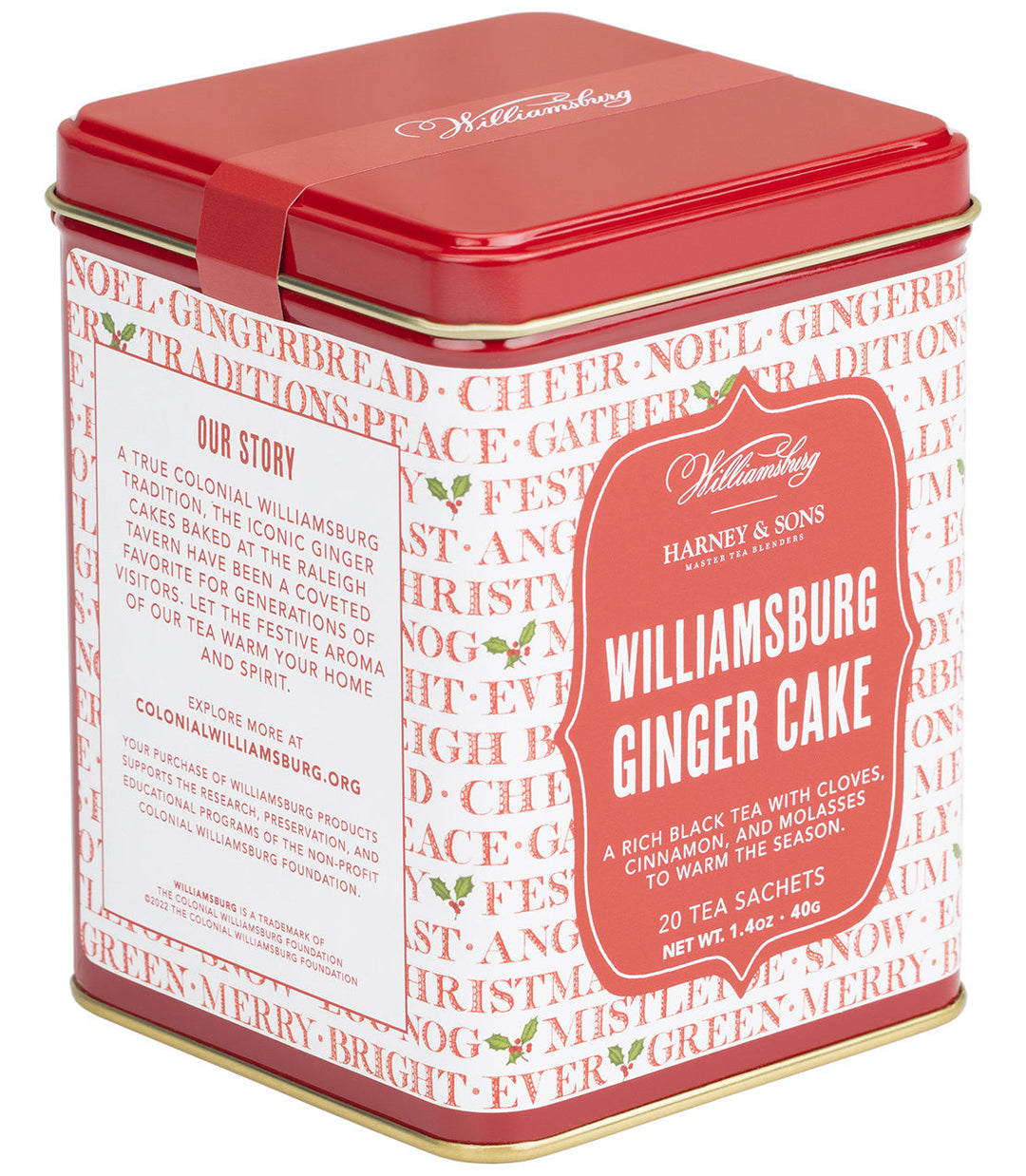 Williamsburg Ginger Cake Tea Tin of 20 Sachets