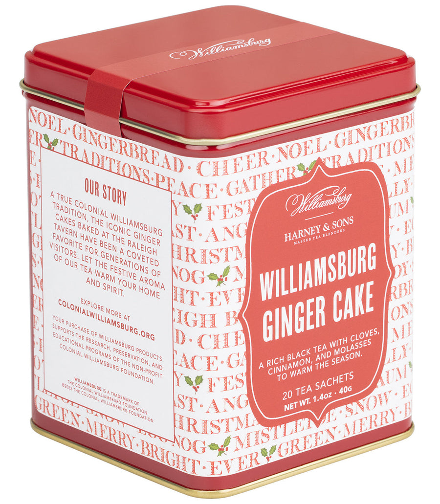 Williamsburg Ginger Cake Tea Tin of 20 Sachets