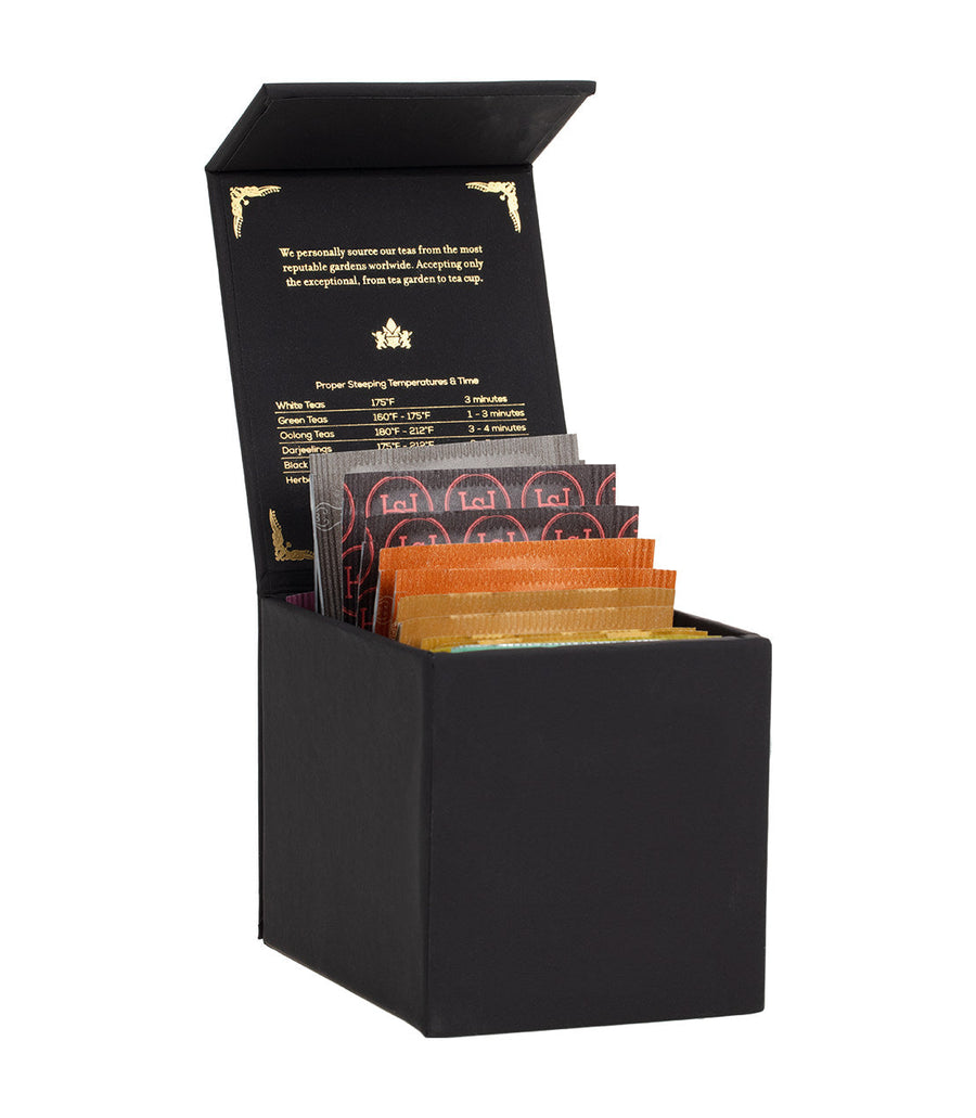 Harney Heritage Herbal and Decaf Teabag Sampler Black Box