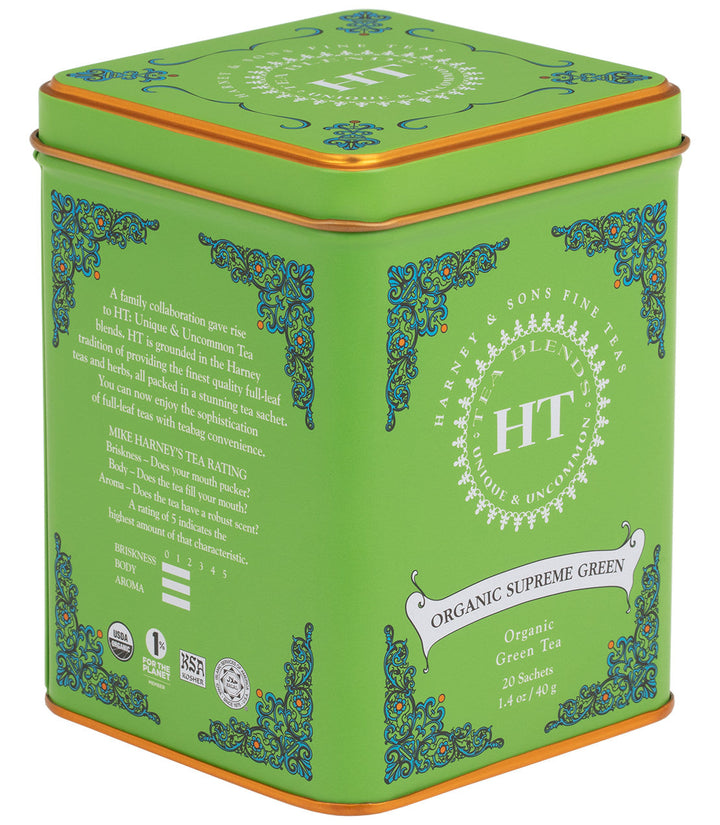 Organic Supreme Green Tea HT Tin of 20 Sachets