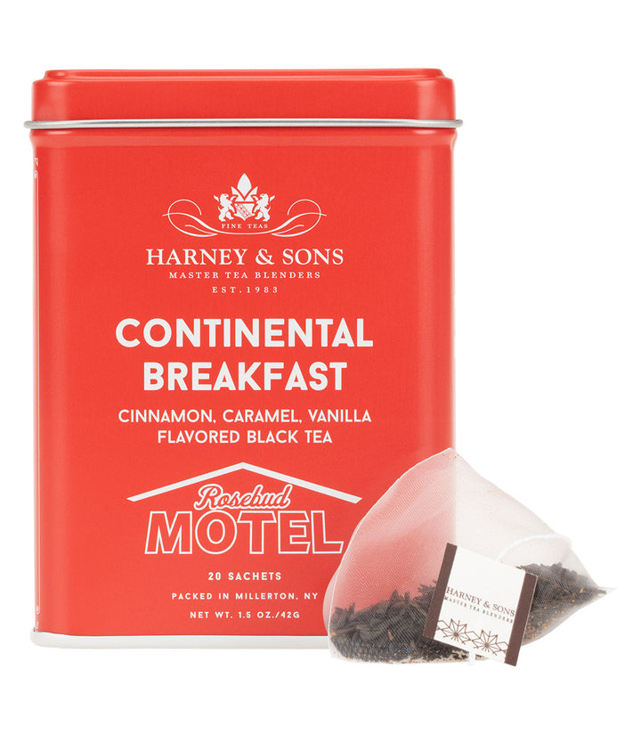 Continental Breakfast Tea Tin of 20 Sachets Front.