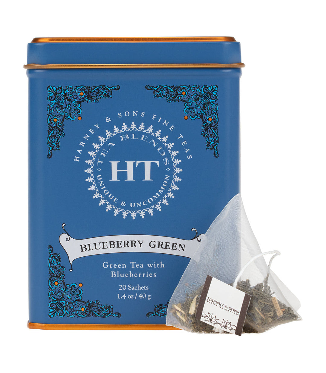 Blueberry Green Tea HT Tin of 20 Sachets Photo