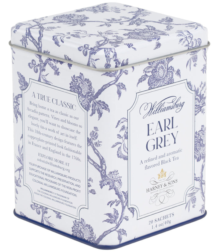 Williamsburg Earl Grey Tea Tin of 20 Sachets