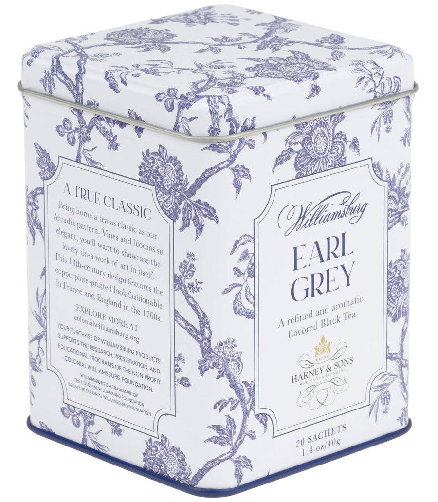 Williamsburg Earl Grey Tea Tin of 20 Sachets