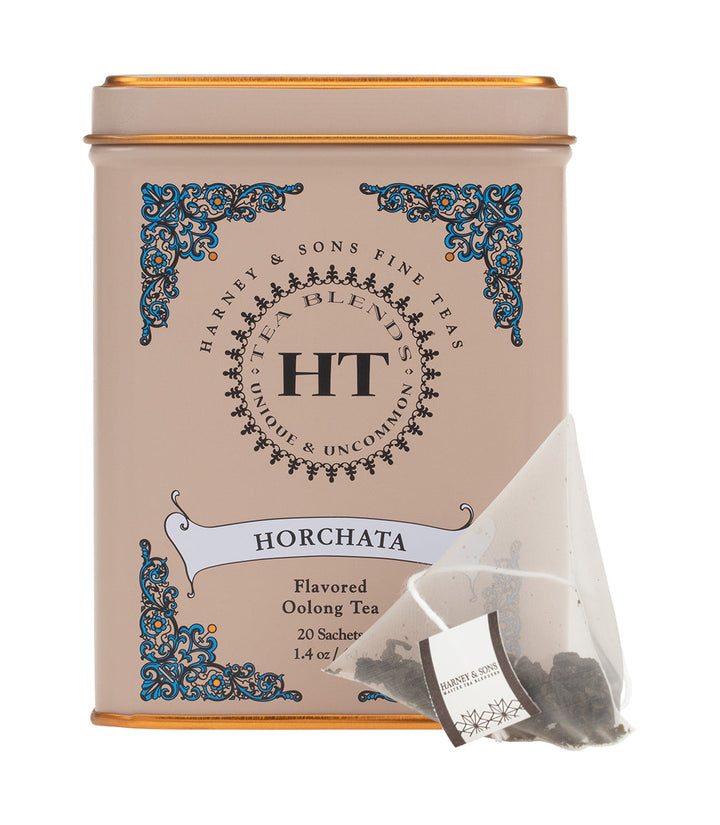 Horchata Tea HT Tin of 20 Sachets Front View