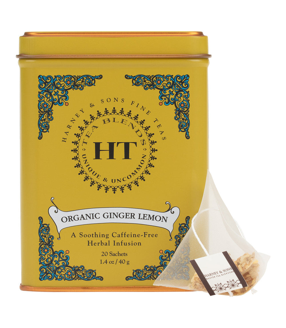 Organic Ginger Lemon Tea HT Tin of 20 Sachets Photo