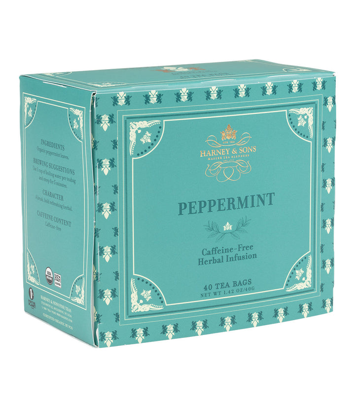 Organic Peppermint Herbal Premium Teabags Box
