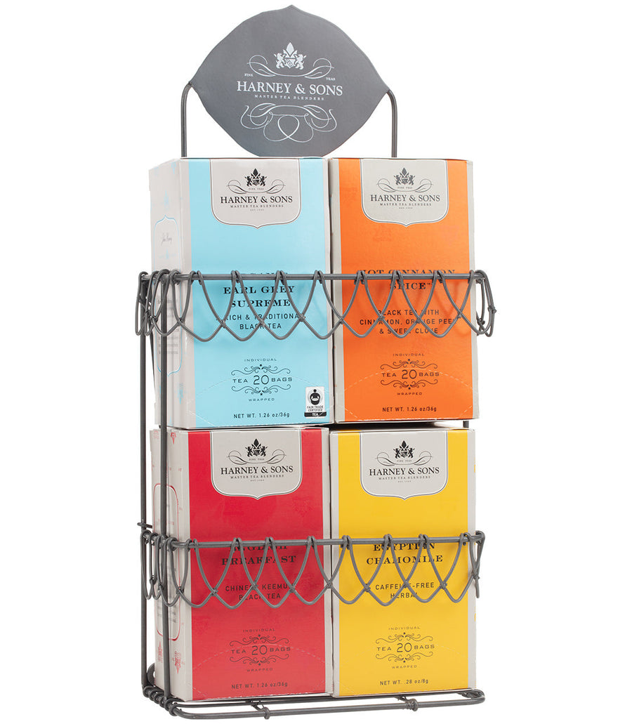 Harney and Sons Display Rack - Decorative Wire, for 4 Premium Teabag Boxes