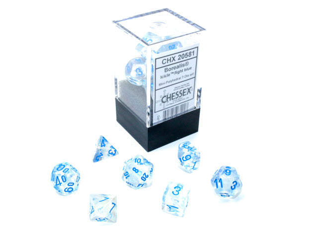 Borealis® Mini-Polyhedral Icicle™/light blue Luminary™ 7-Die Set (Mini Poly Release 1)