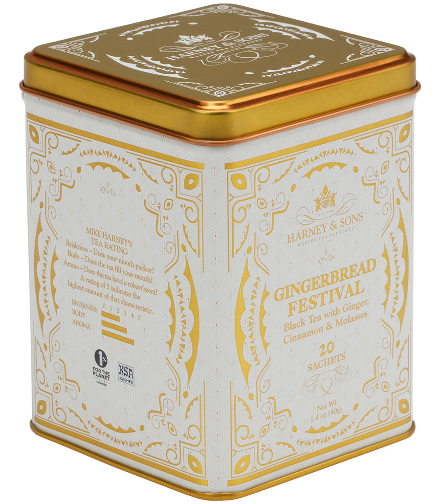 Gingerbread Festival Tea Tin of 20 Sachets