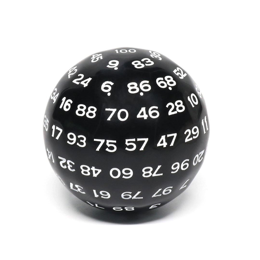 D100-Black Opaque w/white Numbers