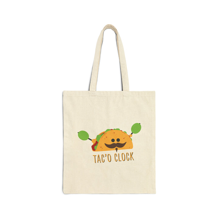 Taco O' Clock Cotton Canvas Tote Bag