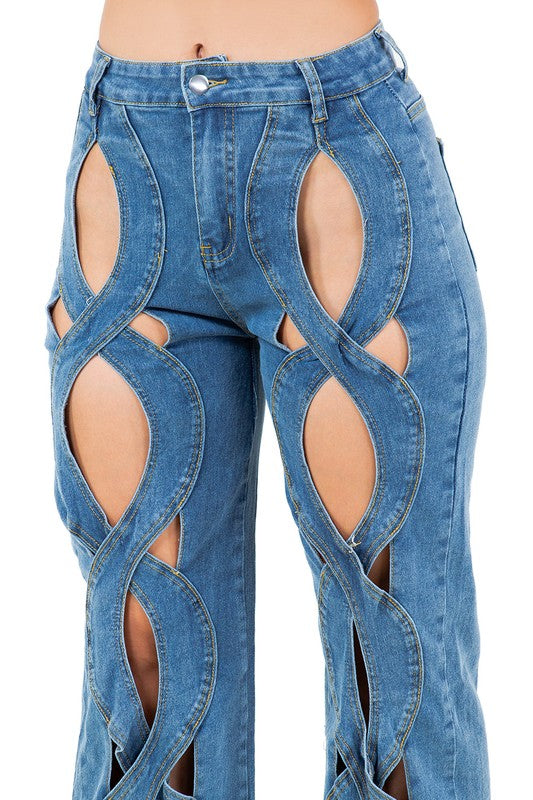 Women Fashion Style Denim Pants