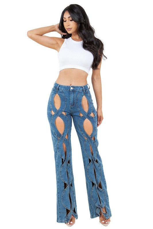 Women Fashion Style Denim Pants