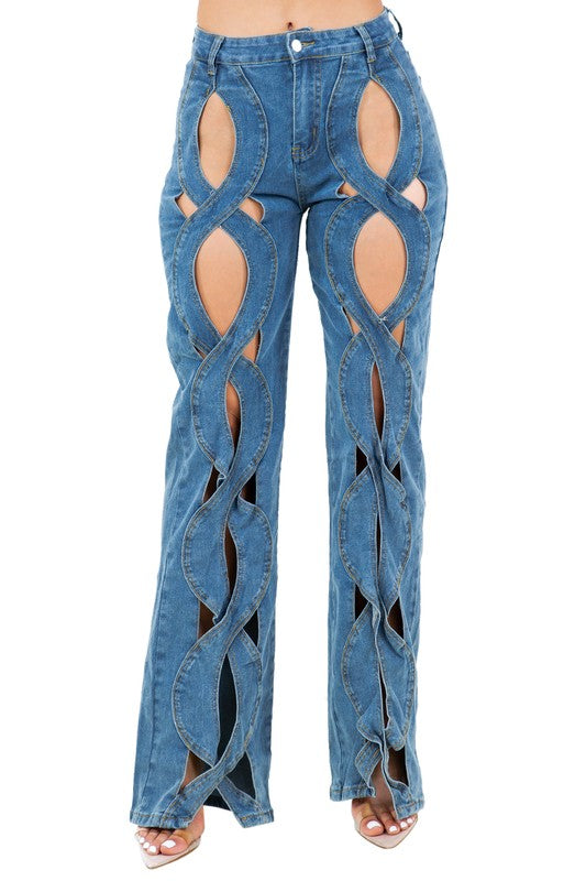 Women Fashion Style Denim Pants