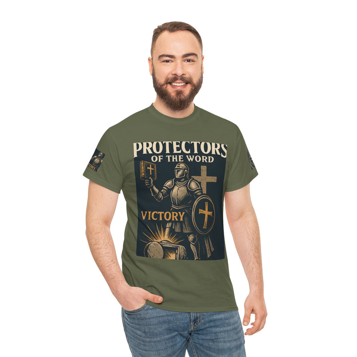 Protectors of the Word Premium Christian T-Shirt — 'Victory' Knight Design with John 14:6 Scripture