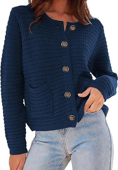 Textured Button Front Cardigan