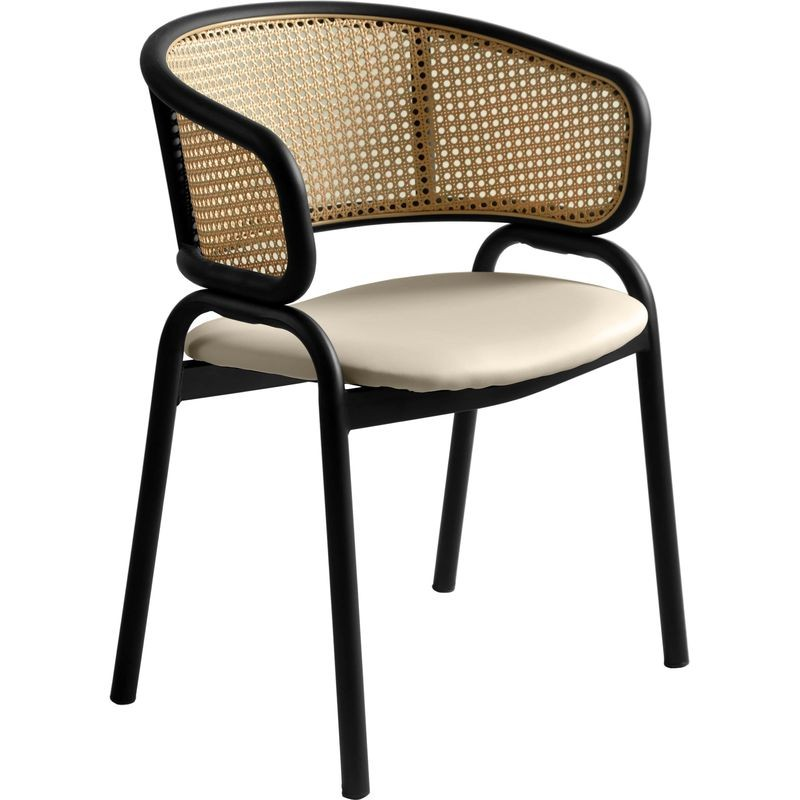 Ervilla Dining Chair Beige Leather