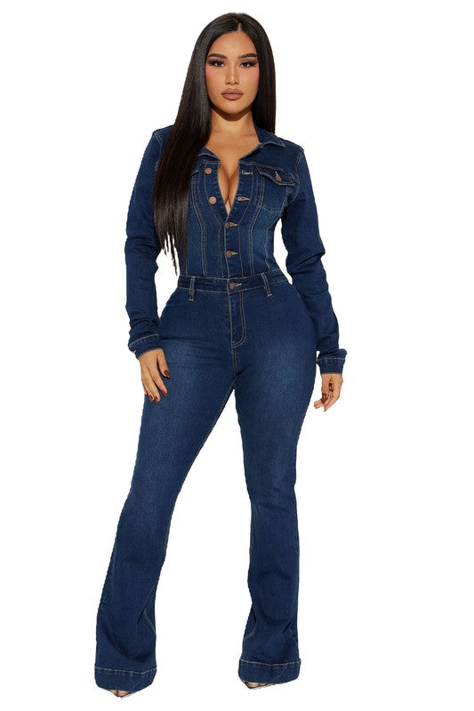 Women Denim Sexy Jumpsuit