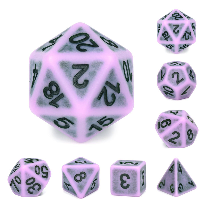 Swamp Fog Ancient 7-Dice Set Role Playing Dungeons and Dragons Dice (Purple)