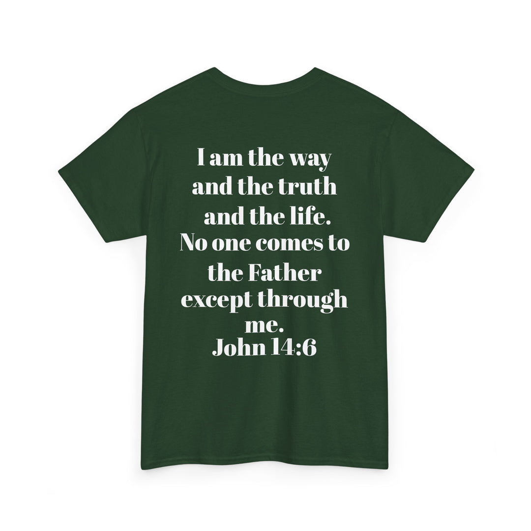 Protectors of the Word Christian T-Shirt No Sleeve Design — 'Victory' Knight Design with John 14:6 Scripture