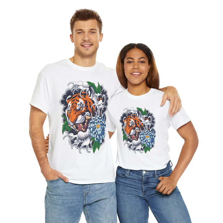 Japanese Style Tiger Unisex Heavy Cotton Tee