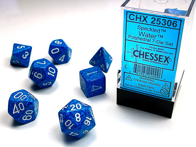Speckled® Polyhedral Water 7-Die Set Dnd Dice Set CHX25306 Blue