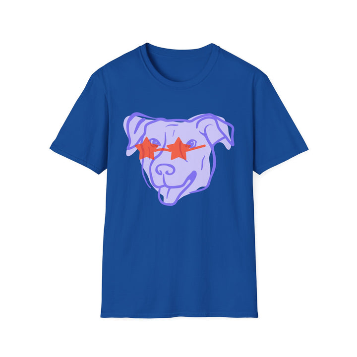 Puppy With Star Glasses Unisex Softstyle T-Shirt