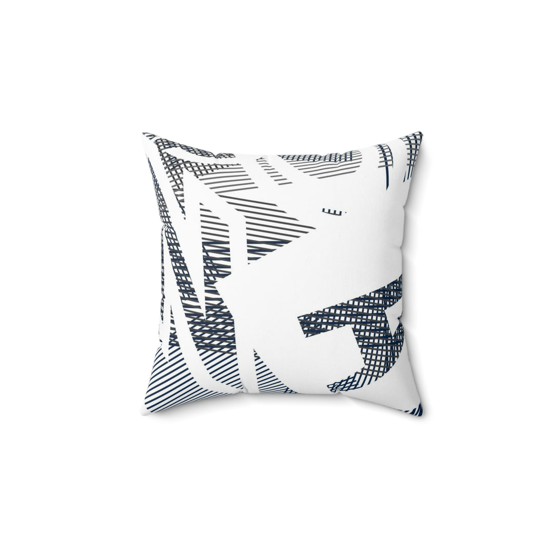 Letter Pattern Spun Polyester Square Pillow