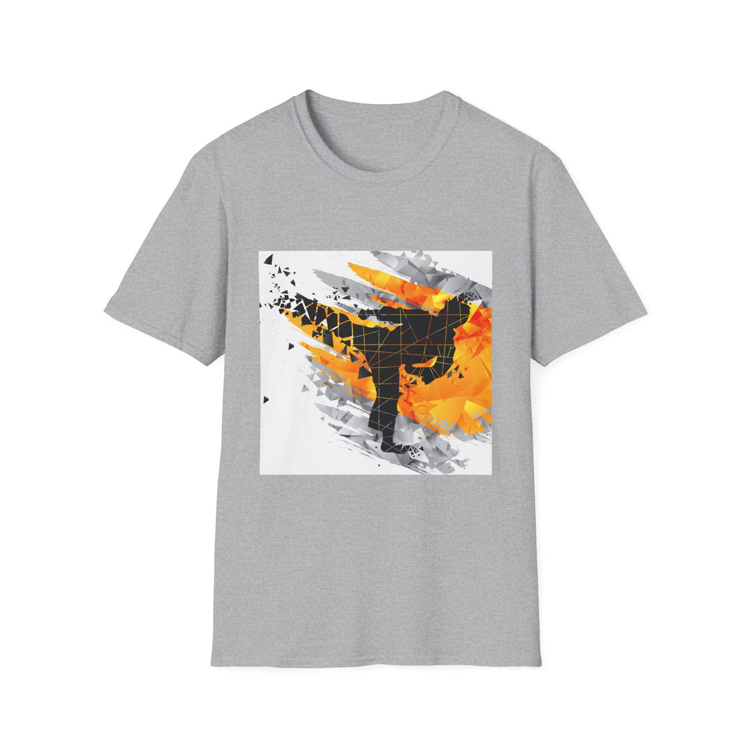 Karate Leg Kick Shatter Unisex Softstyle T-Shirt