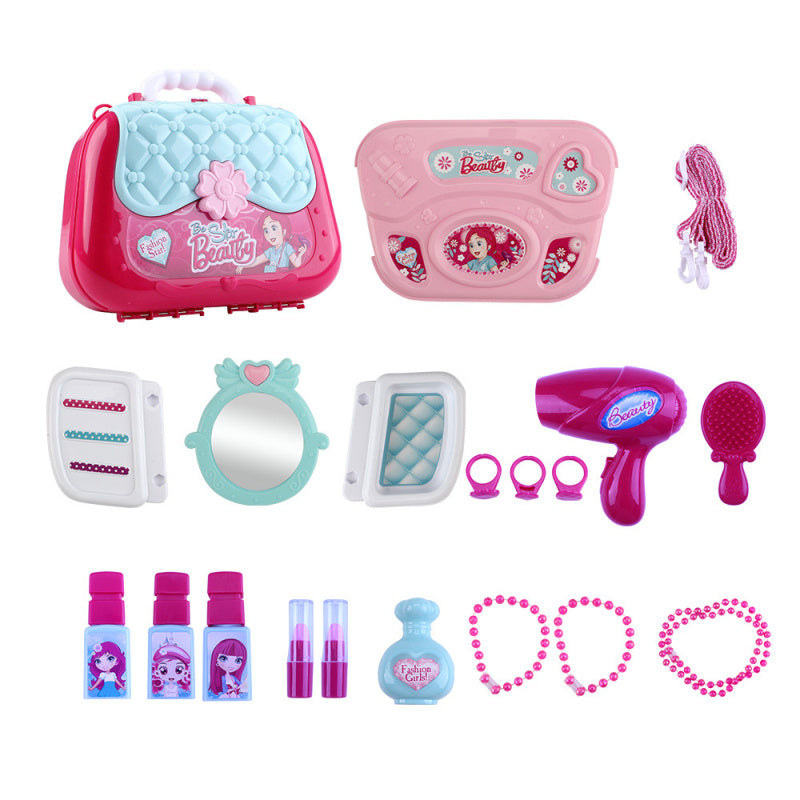 Children's Portable Makeup Suitcase – Pretend Play Cosmetic Set for Kids
