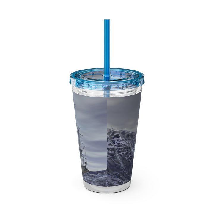 Ocean Galley Sunsplash Tumbler with Straw, 16oz