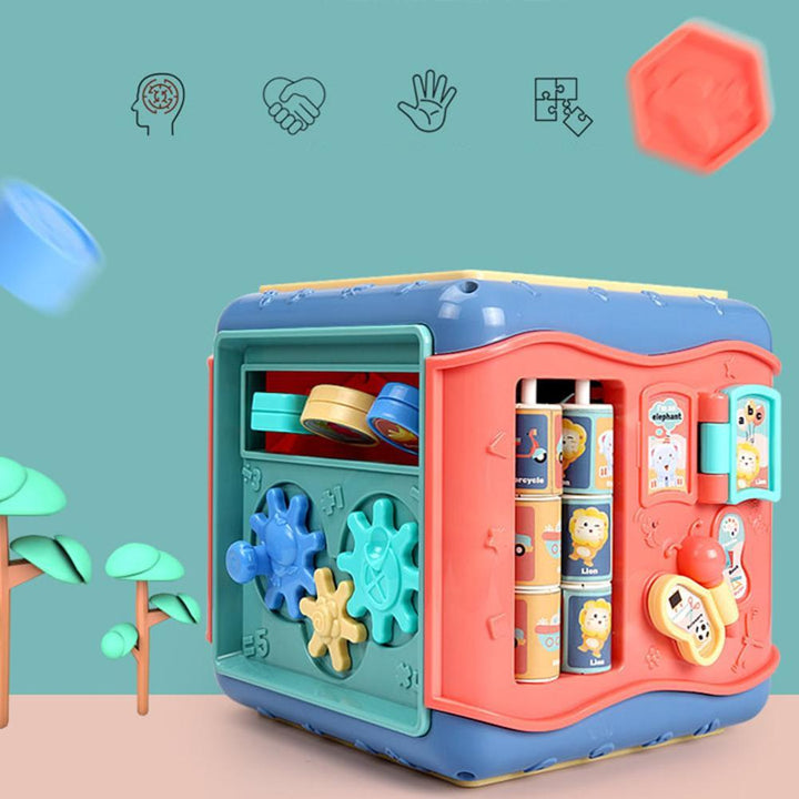 Montessori Hexahedron Toy – 6-Sided Educational Activity Box