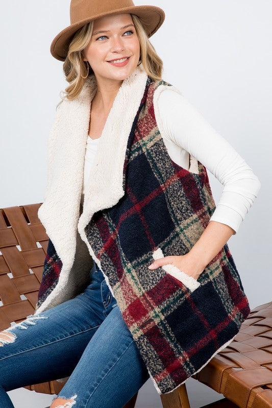 Warm Plaid Vest