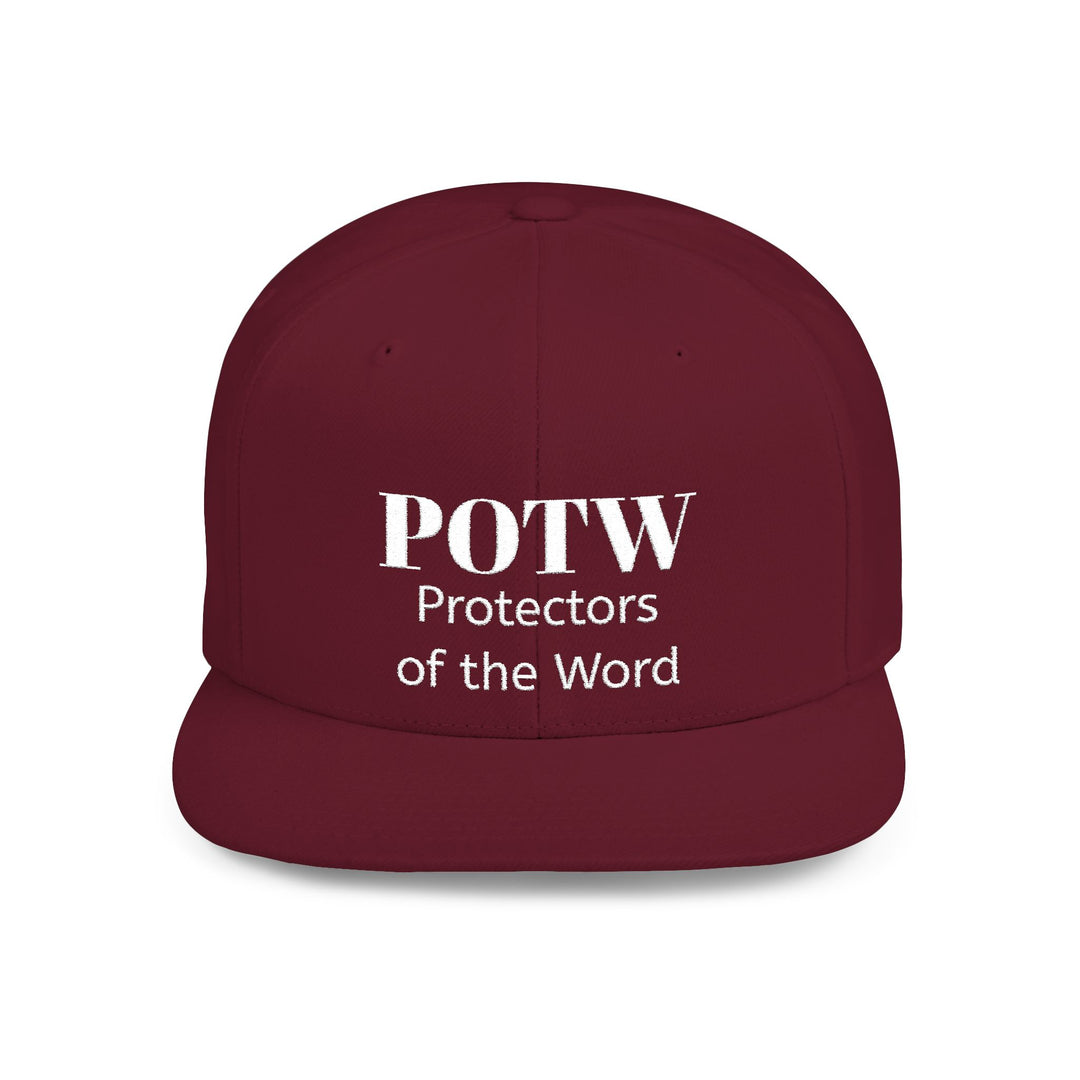 Snapback Hat — POTW 'Protectors of the Word' Logo Flat Bill Cap