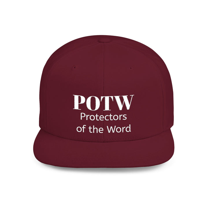 Snapback Hat — POTW 'Protectors of the Word' Logo Flat Bill Cap
