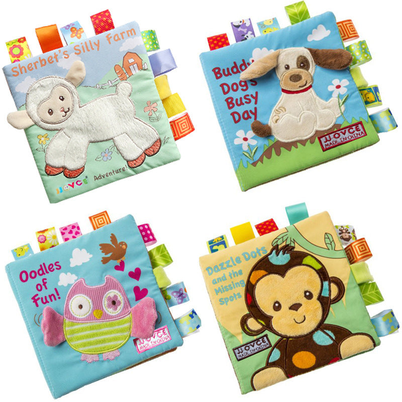 Animal Embroidery Cloth Book Soft Baby Puzzle Interactive Learning Toy