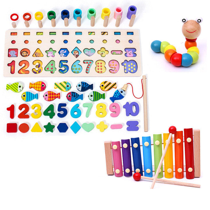 3D Alphabet and Number Puzzle – Wooden Educational Toy for Toddlers
