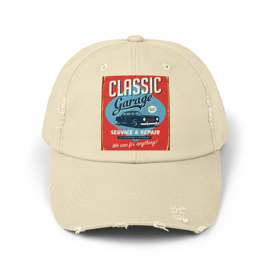 Classic Garage Unisex Distressed Cap