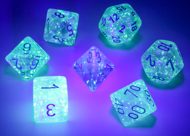 Borealis Icicle /light blue 7-Dice / 16mm / 12mm / 30mm Luminary