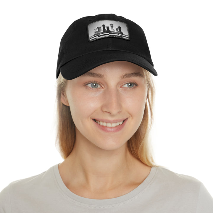 Chess Dad Hat with Leather Patch (Rectangle)